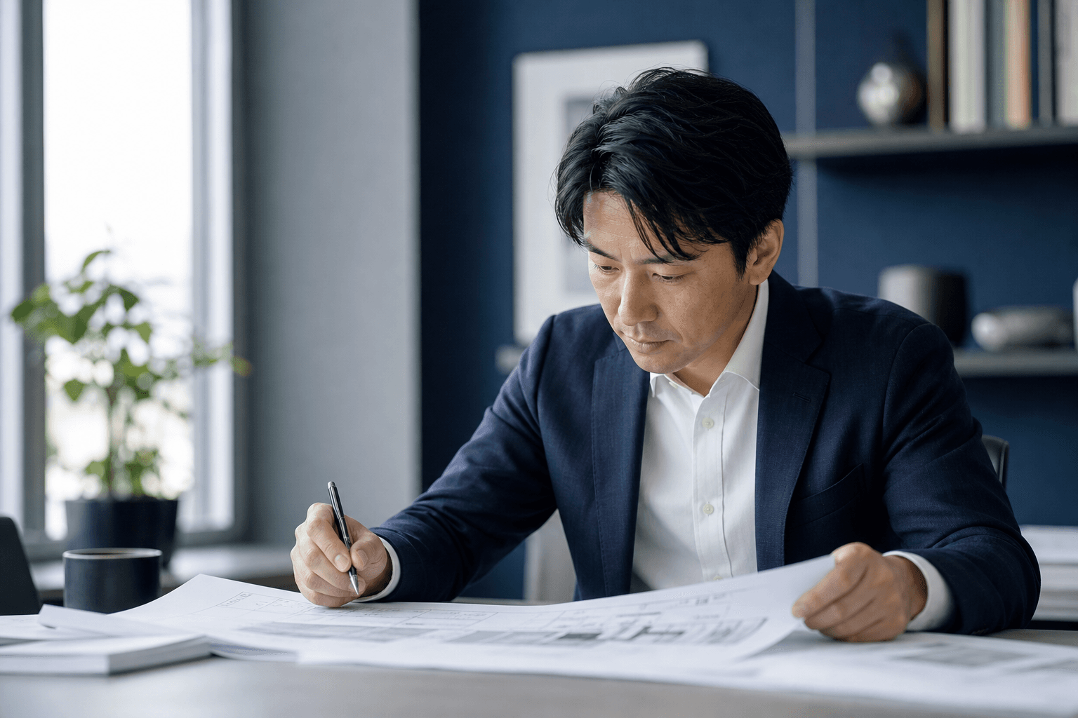資料を分析しサービスを設計する担当者